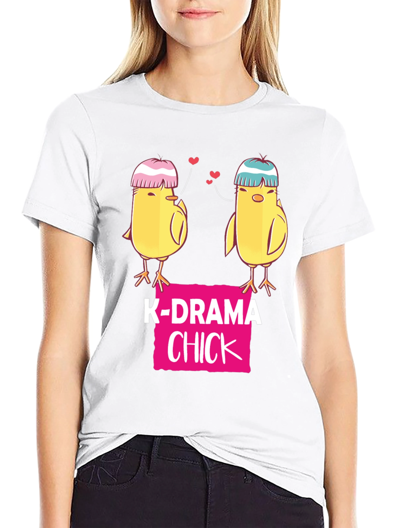 K-Drama Chick Graphic Tee - Cute K-Pop Lover Shirt