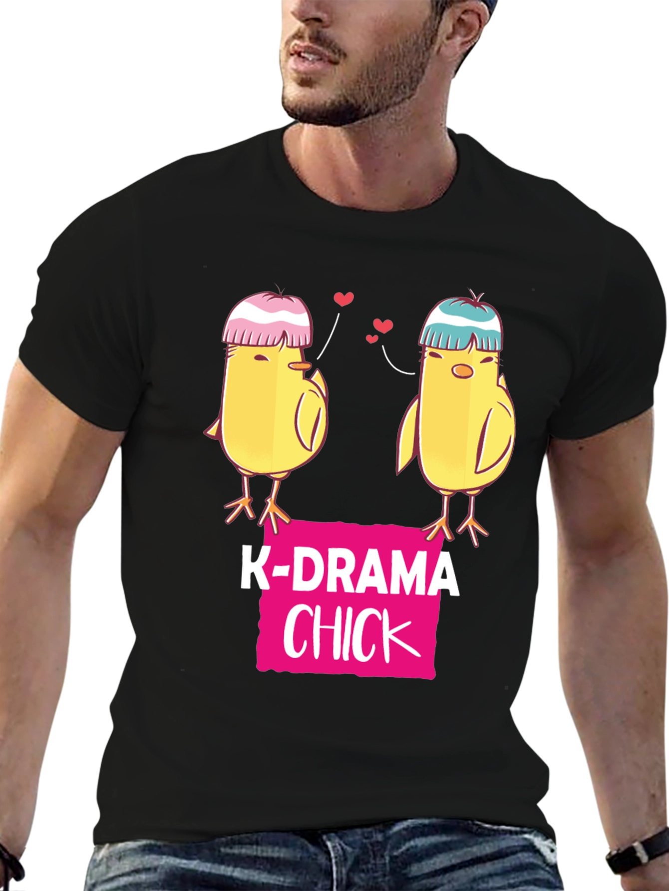 K-Drama Chick Graphic Tee - Cute K-Pop Lover Shirt