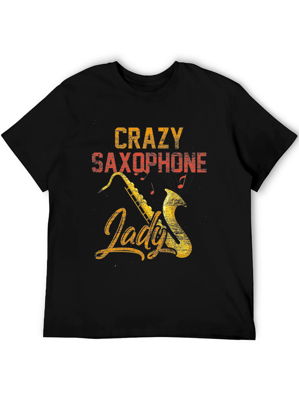 Crazy Saxophone Lady T-Shirt - Musician Tee