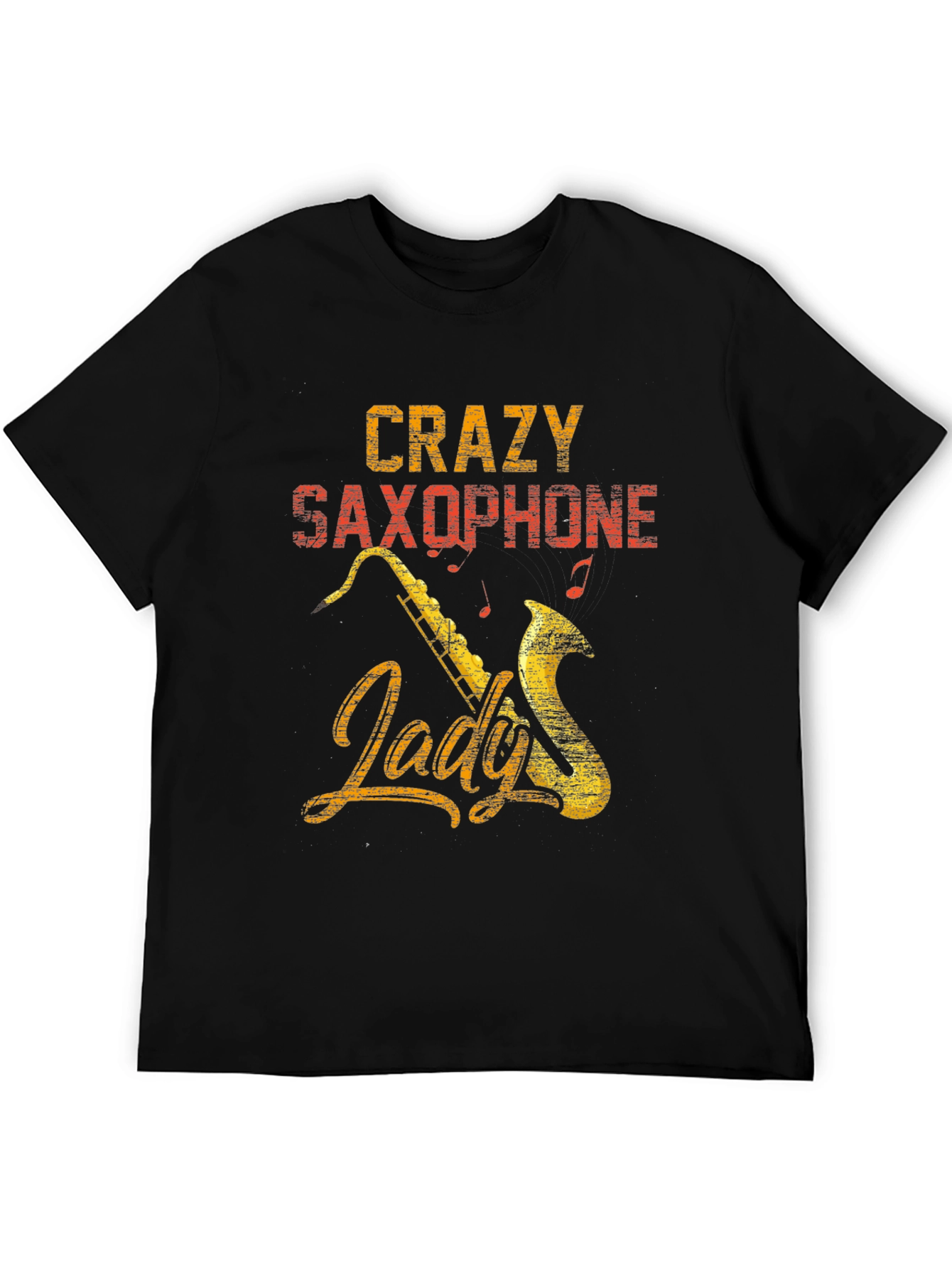 Crazy Saxophone Lady T-Shirt - Musician Tee