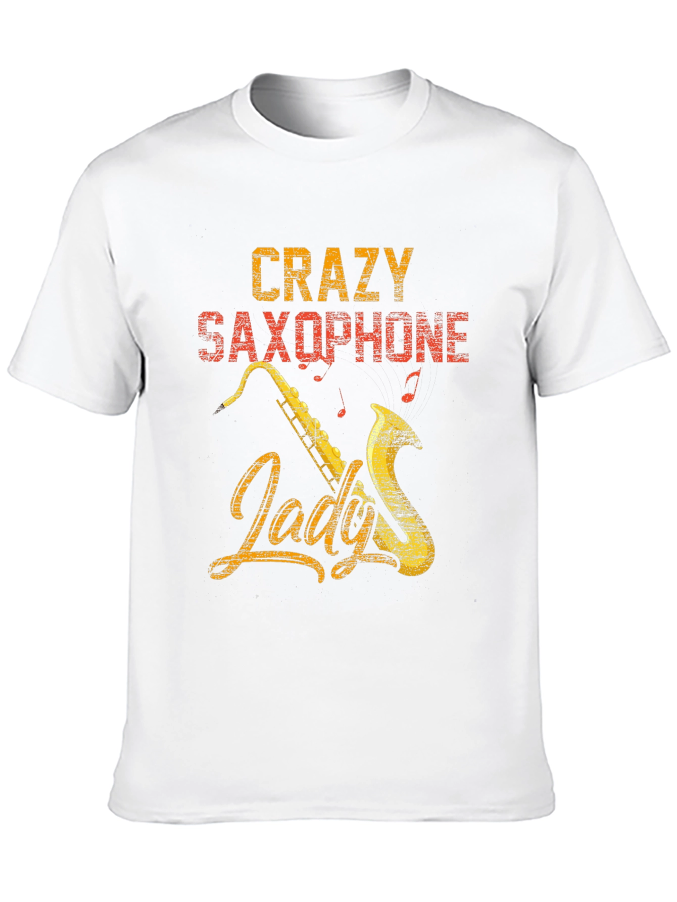 Crazy Saxophone Lady T-Shirt - Musician Tee