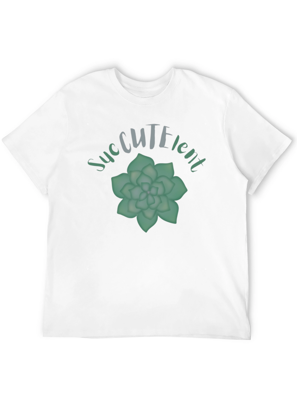 Succulent Plant Graphic Black T-Shirt