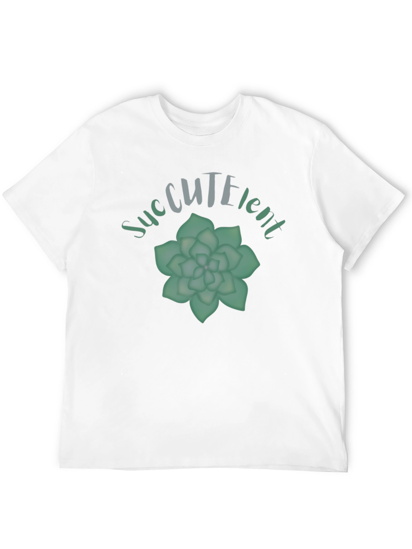 Succulent Plant Graphic Black T-Shirt