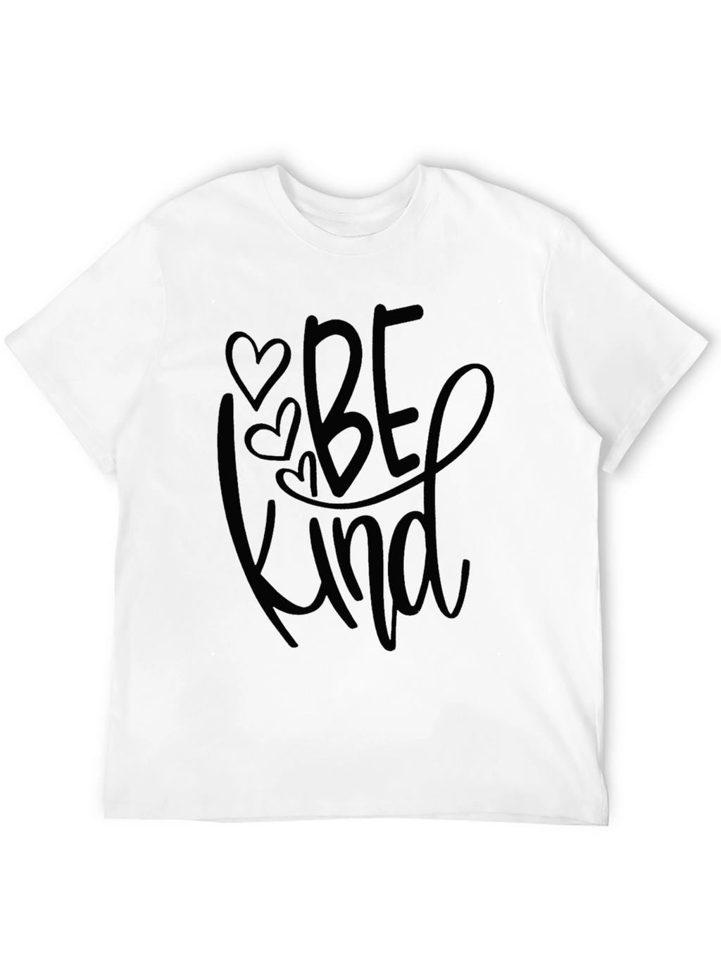 Be Kind Heart Tee - Soft Black Graphic T-Shirt