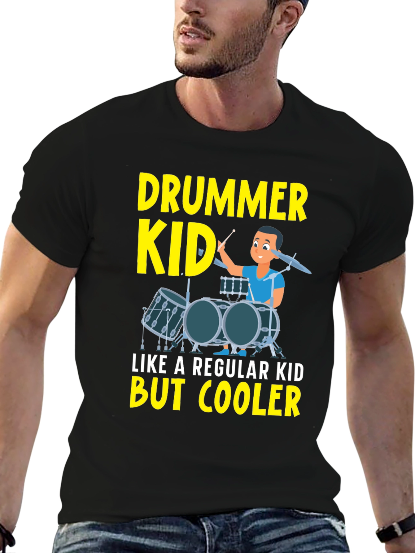 Drummer Kid Graphic Tee - Cool Musician Shirt