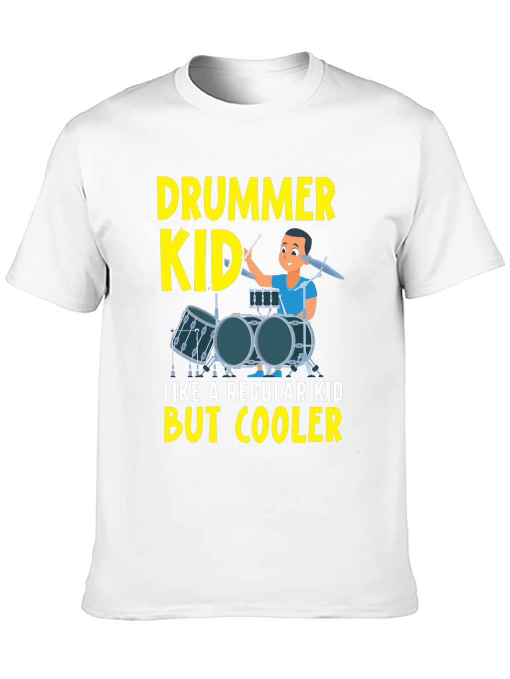 Drummer Kid Graphic Tee - Cool Musician Shirt