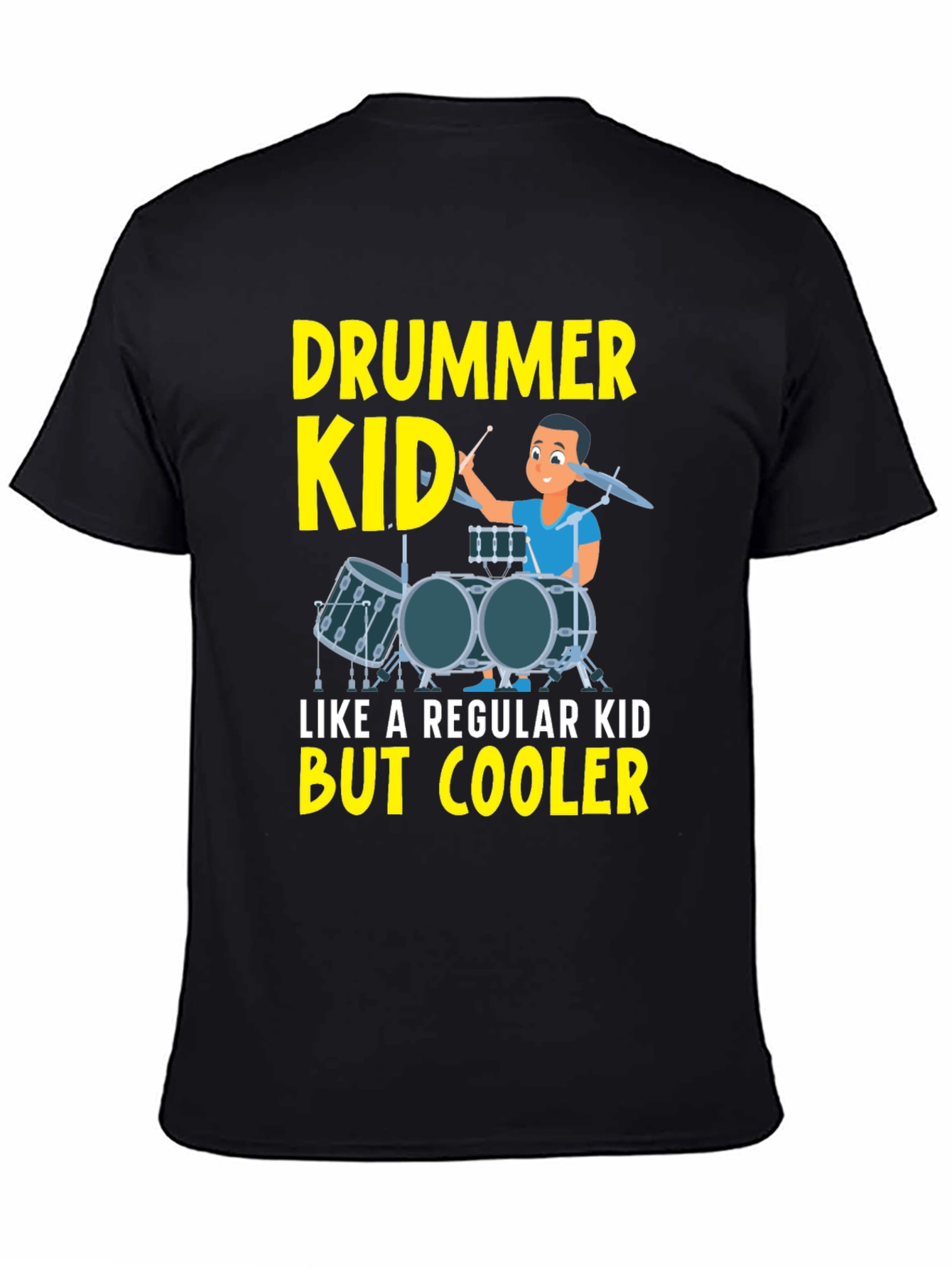 Drummer Kid Graphic Tee - Cool Musician Shirt