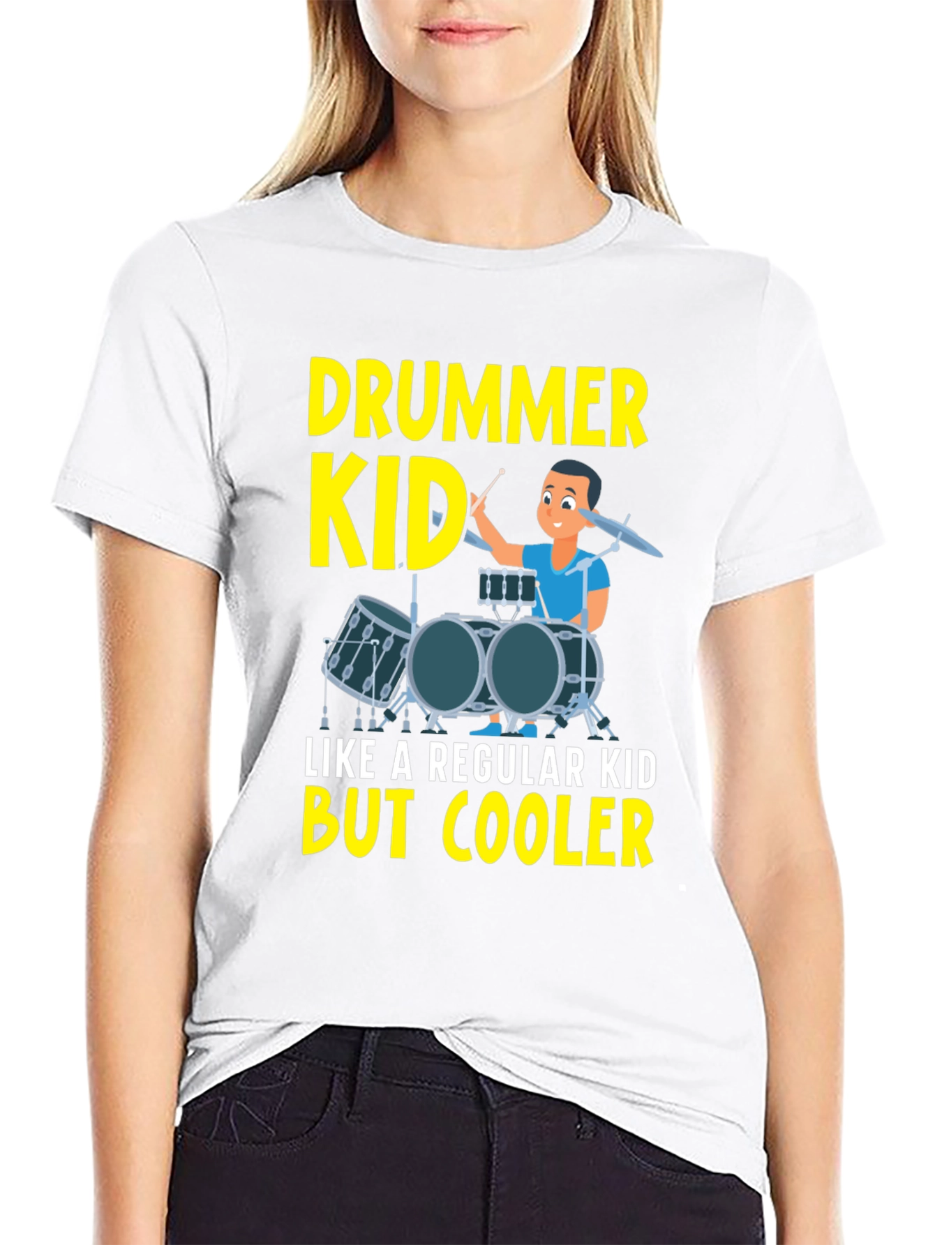 Drummer Kid Graphic Tee - Cool Musician Shirt