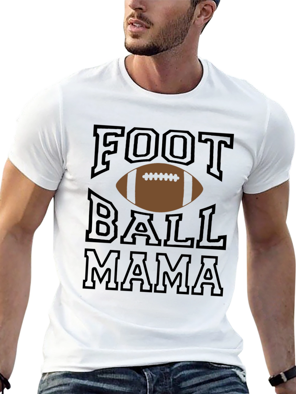 Football Mama Graphic T-Shirt
