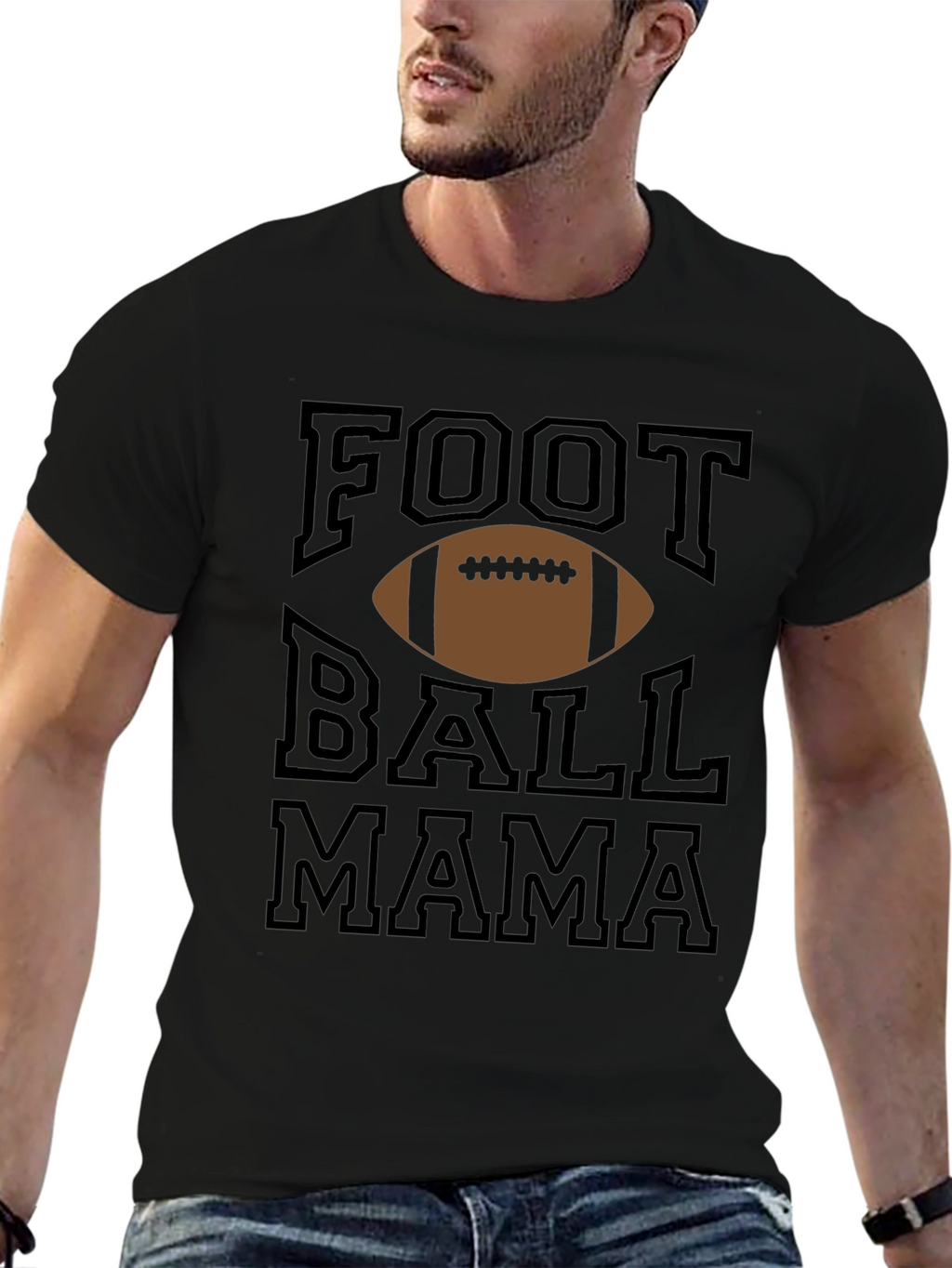 Football Mama Graphic T-Shirt
