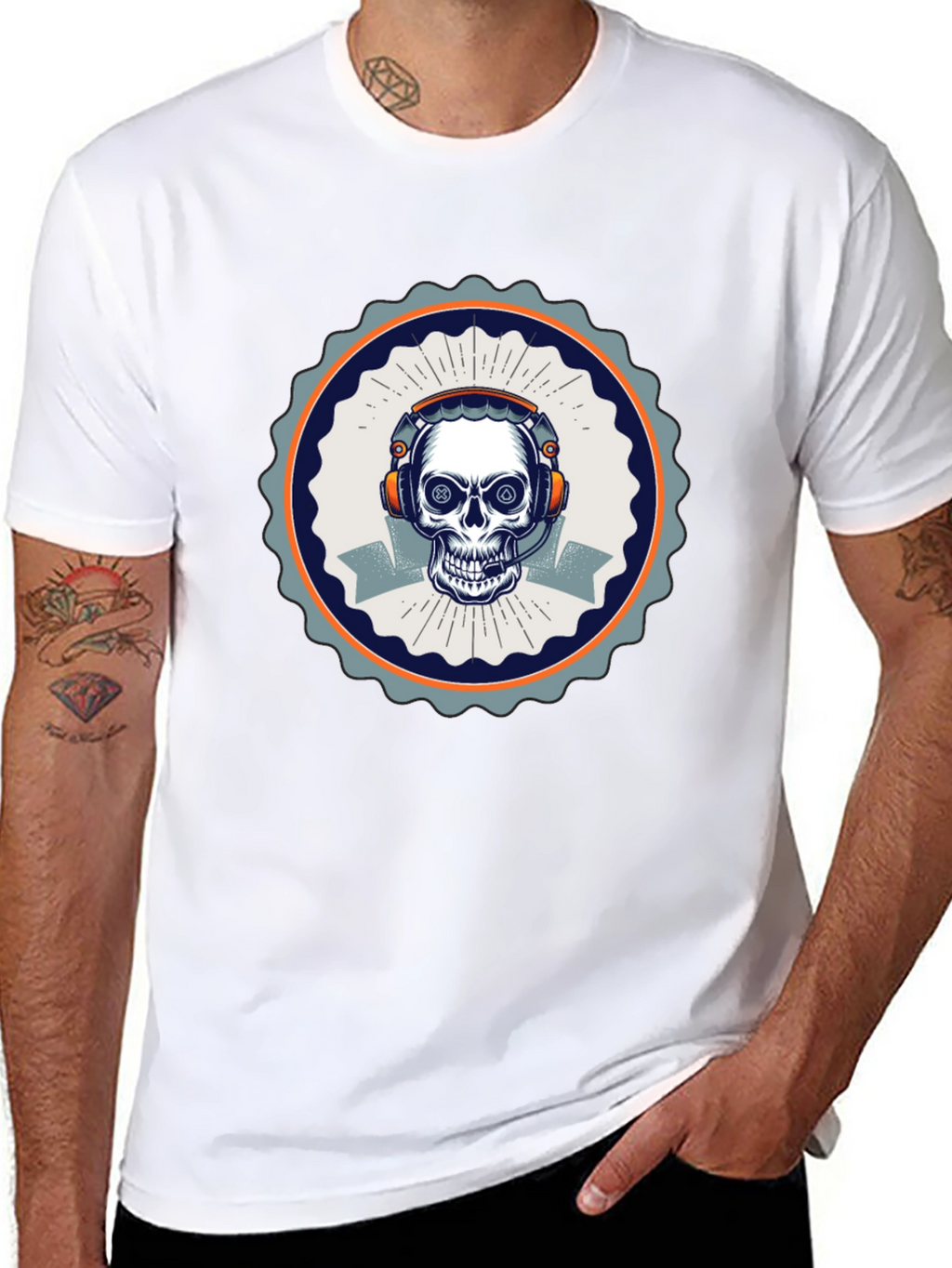 Skull Gamer T-Shirt - Black Cotton Tee