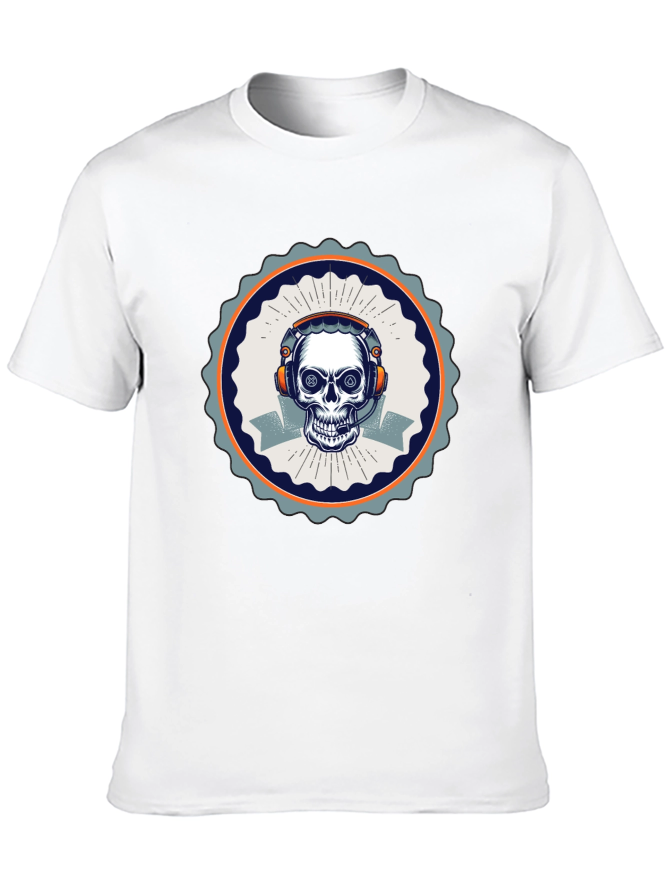 Skull Gamer T-Shirt - Black Cotton Tee