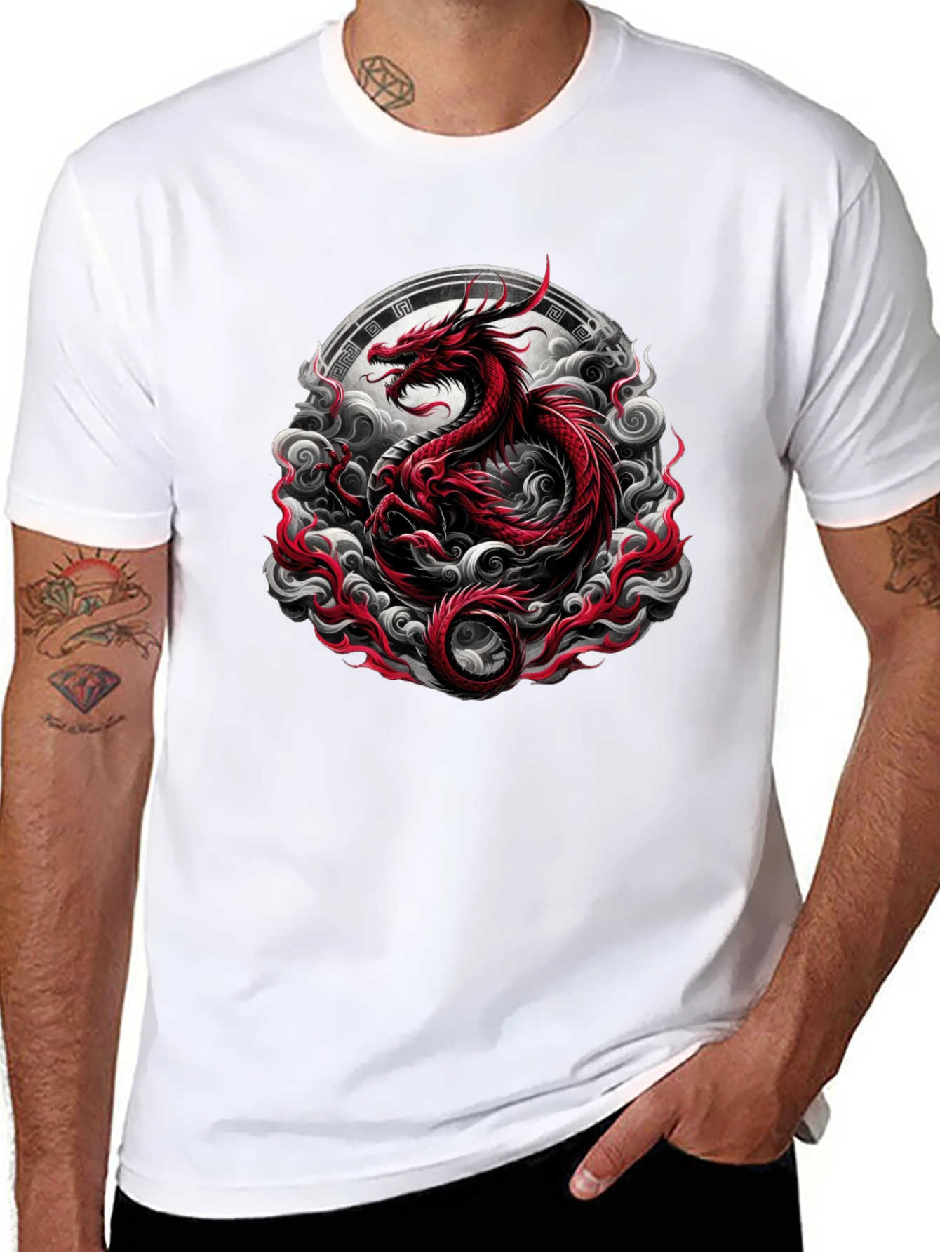 Red Dragon Graphic Tee - Bold Statement Piece