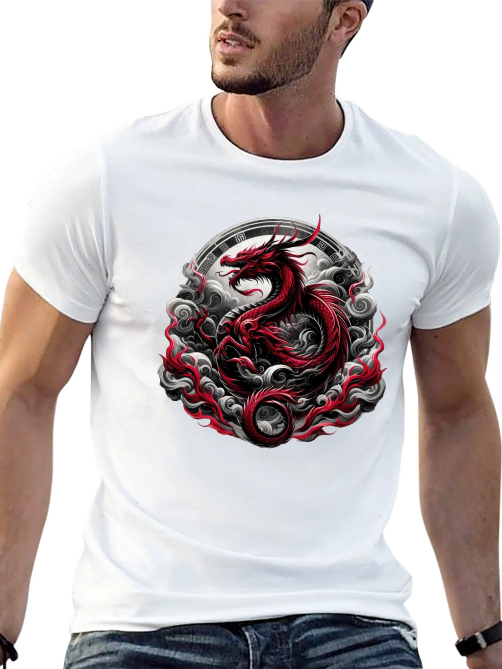 Red Dragon Graphic Tee - Bold Statement Piece