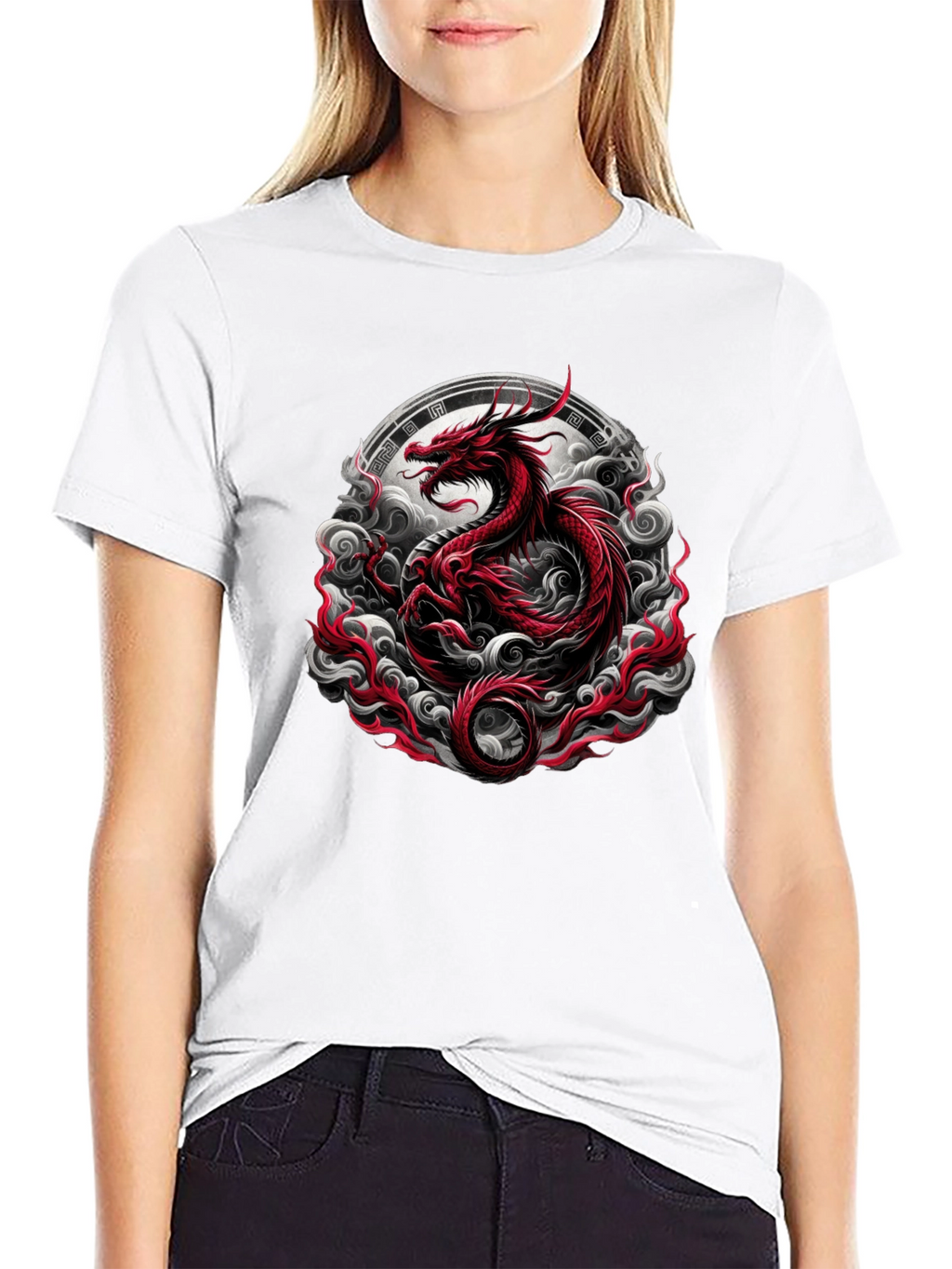 Red Dragon Graphic Tee - Bold Statement Piece