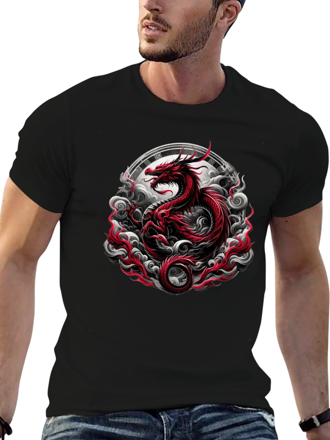 Red Dragon Graphic Tee - Bold Statement Piece