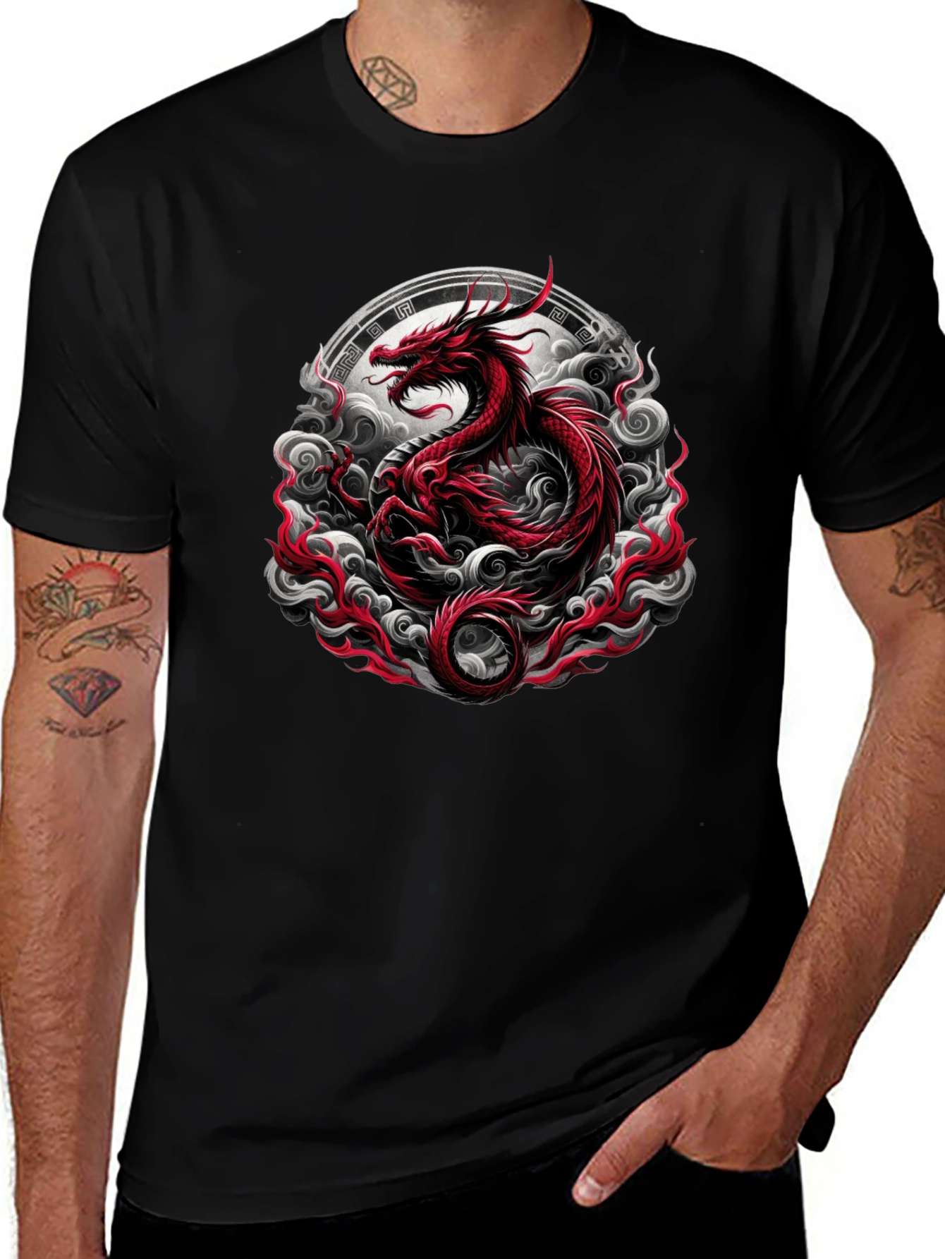 Red Dragon Graphic Tee - Bold Statement Piece