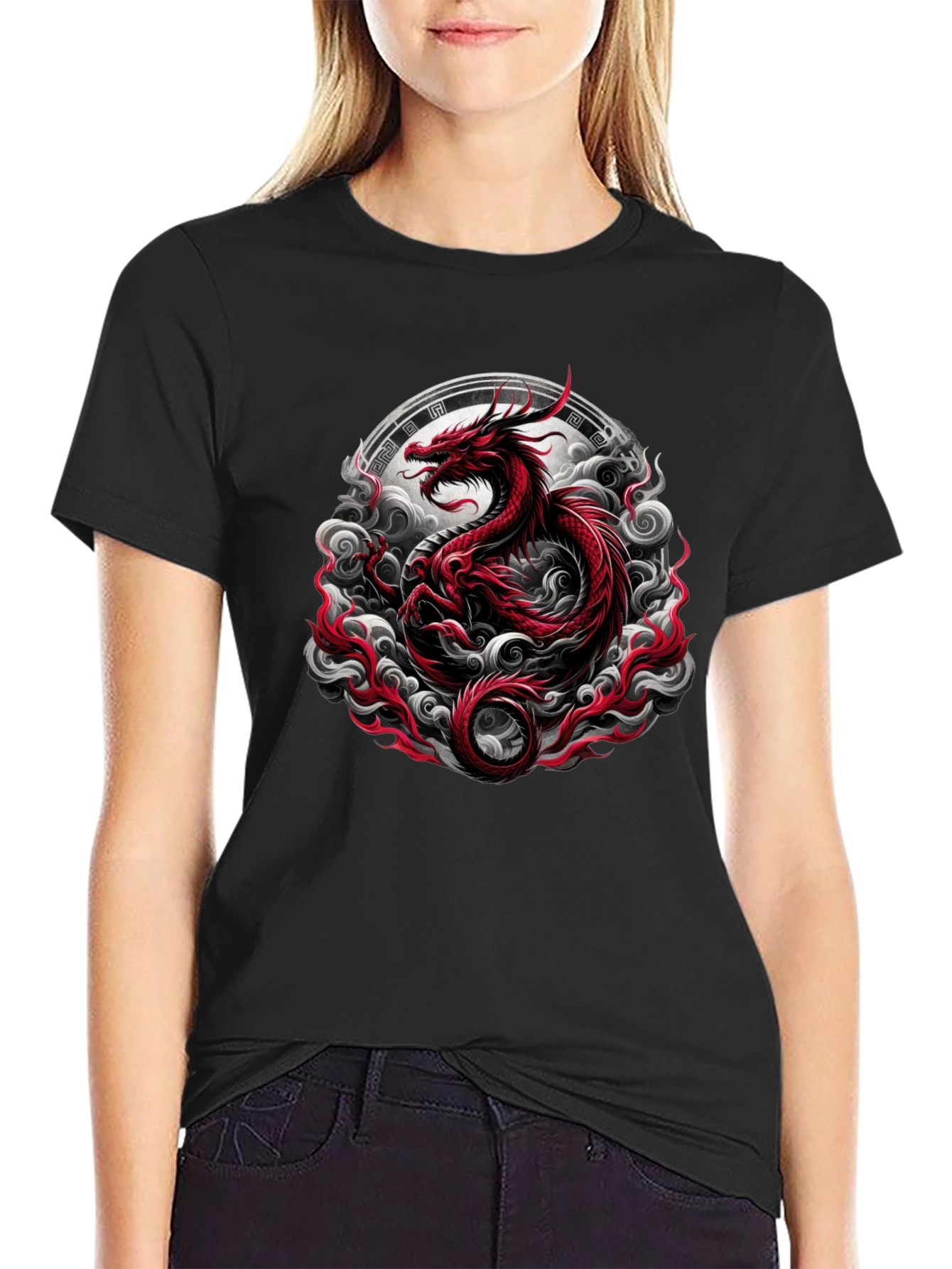 Red Dragon Graphic Tee - Bold Statement Piece