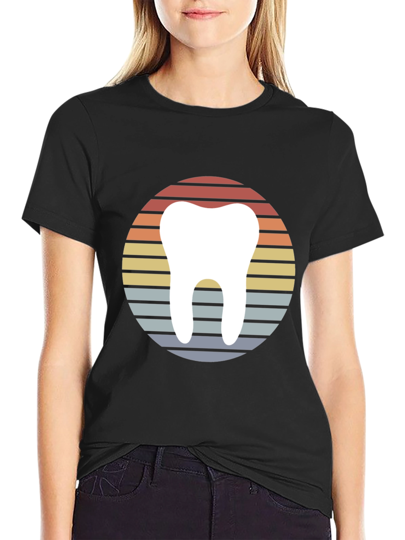 Retro Dentist Tooth Graphic T-Shirt