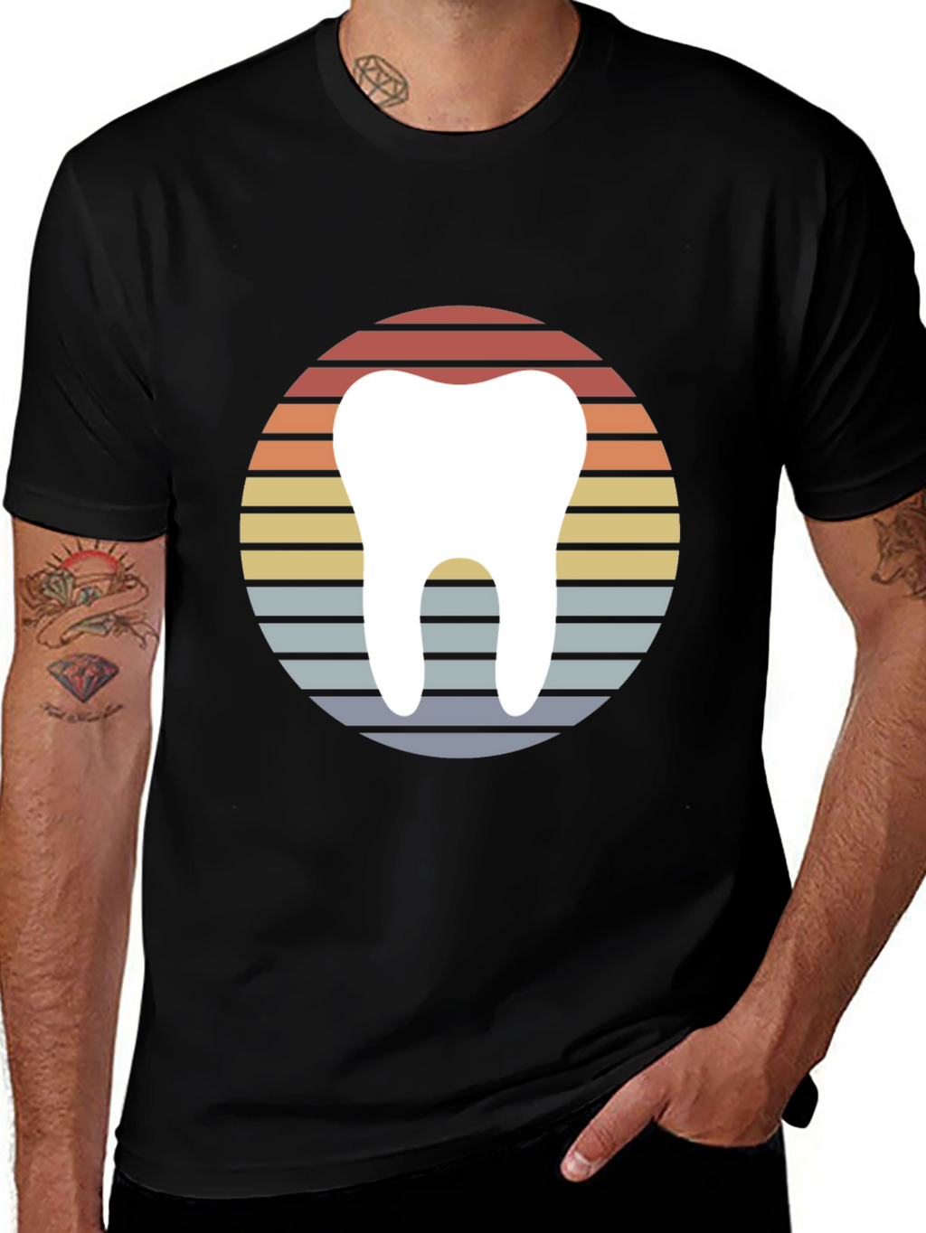 Retro Dentist Tooth Graphic T-Shirt