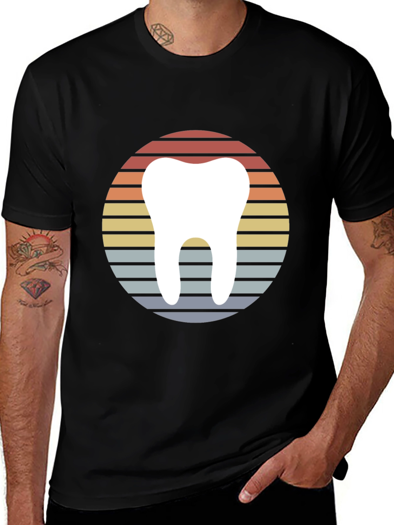 Retro Dentist Tooth Graphic T-Shirt