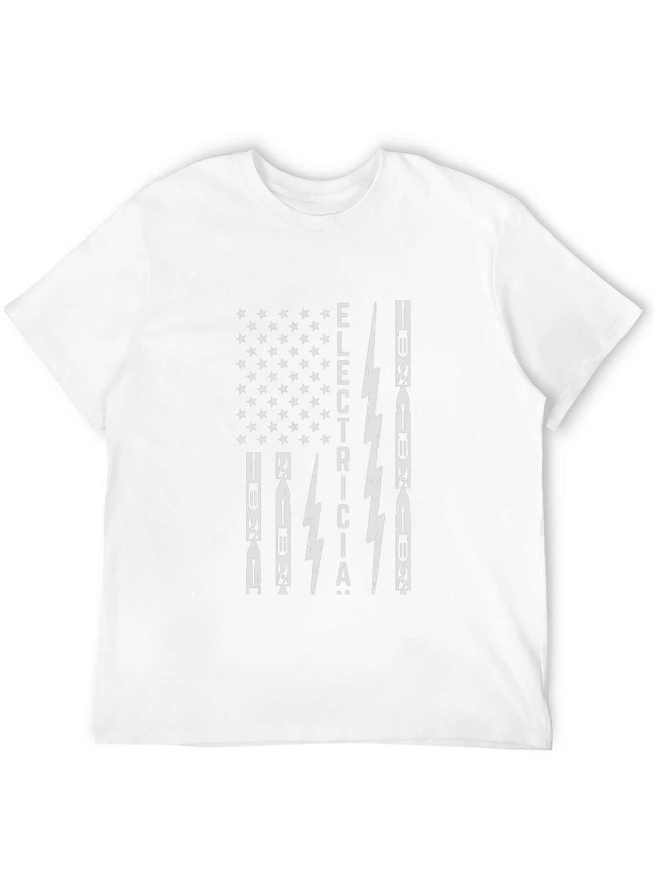 Electrician American Flag Graphic T-Shirt