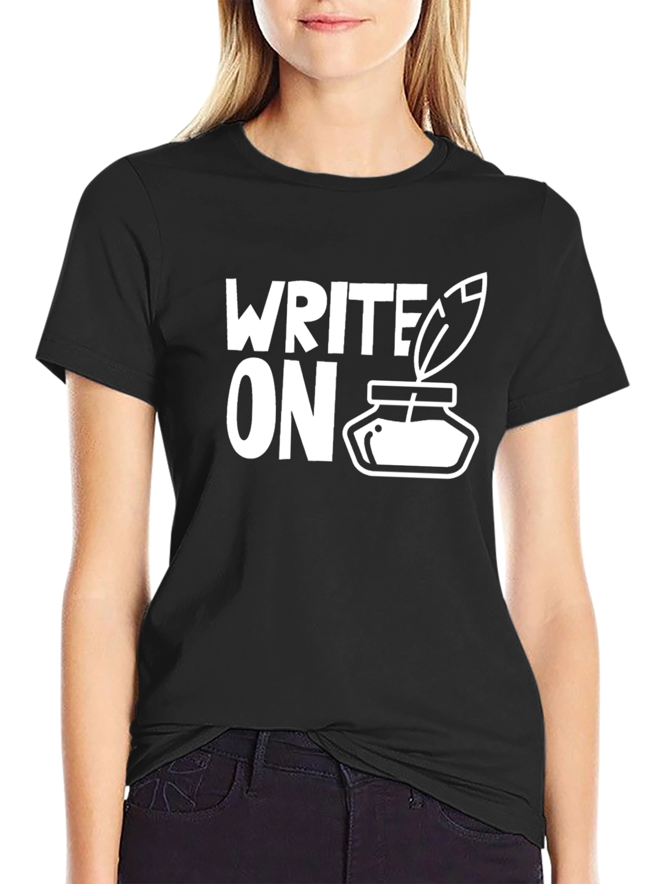 Write On Inkwell T-Shirt - Black Creative Tee