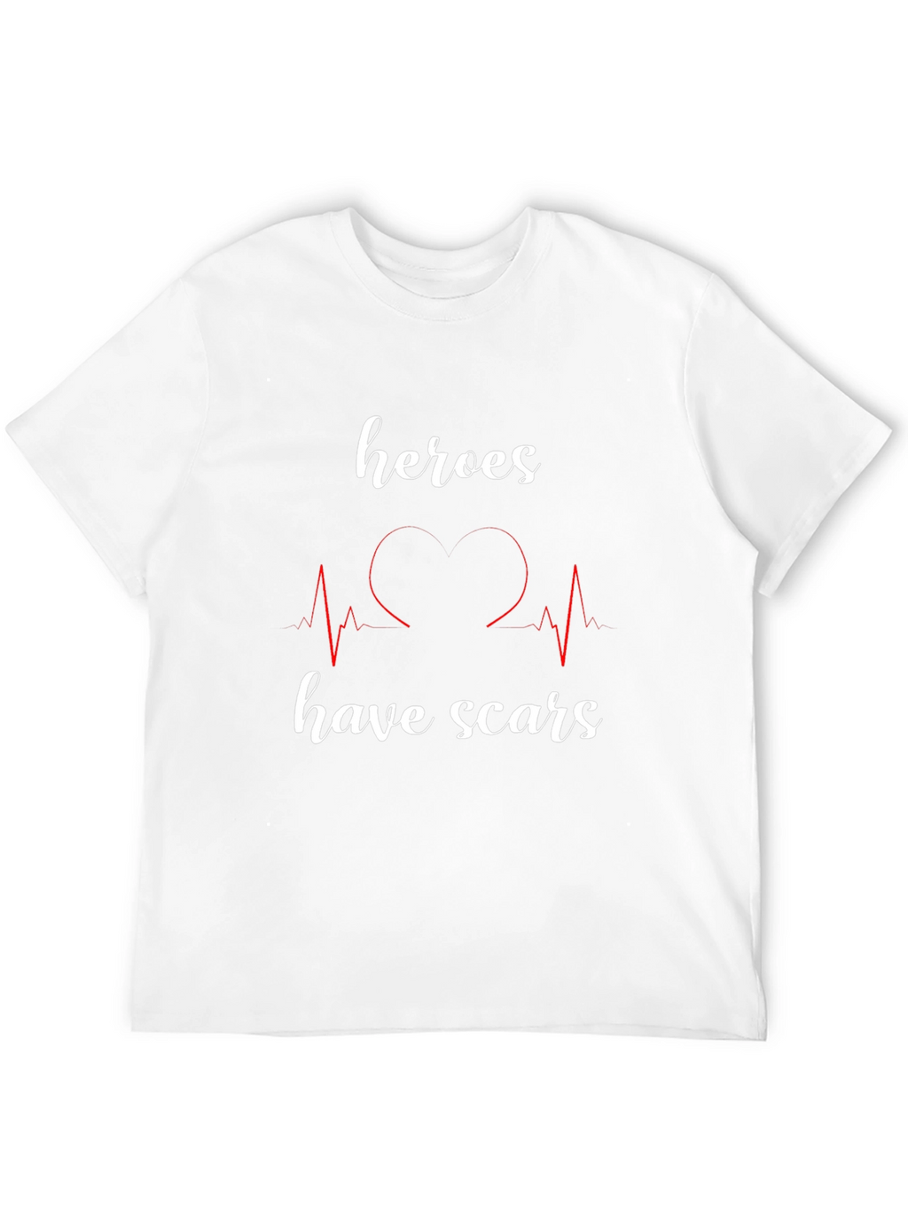 Heroes Have Scars Graphic Tee - Heartbeat Design