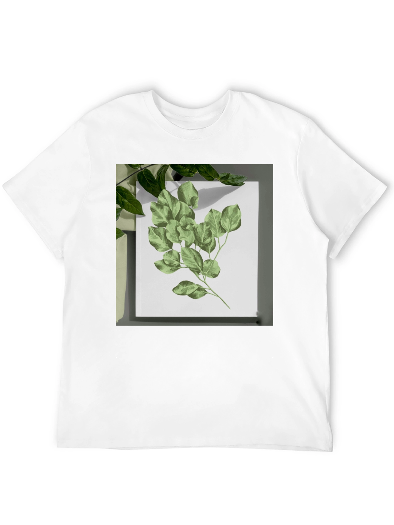 Nature Print Black T-Shirt