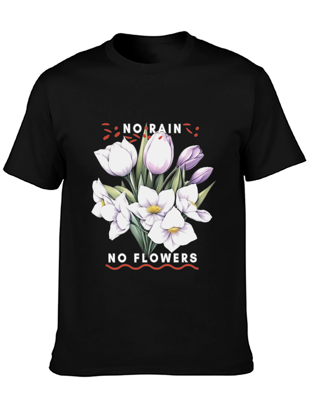 No Rain No Flowers Graphic Tee - Black