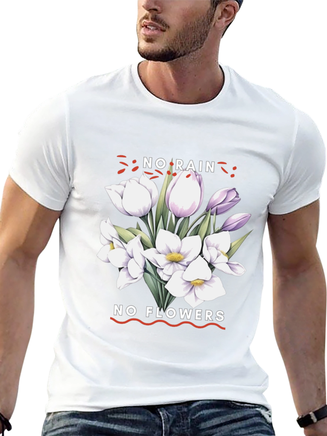 No Rain No Flowers Graphic Tee - Black