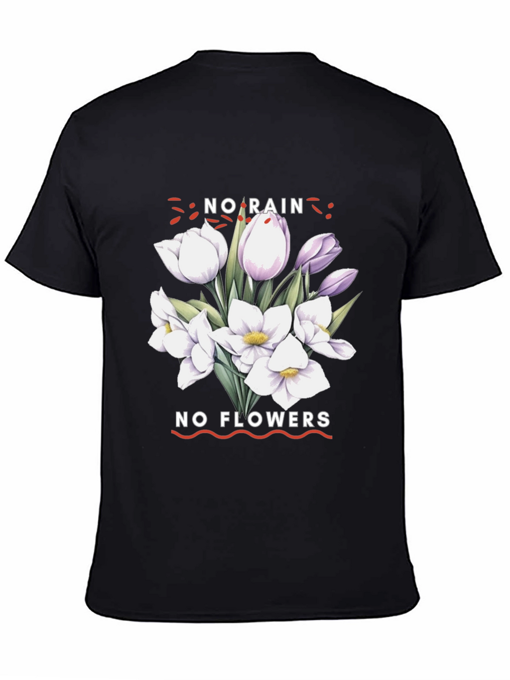 No Rain No Flowers Graphic Tee - Black