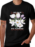 No Rain No Flowers Graphic Tee - Black