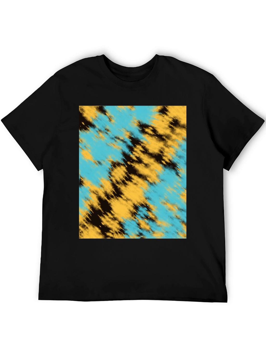 Abstract Pattern Black T-Shirt