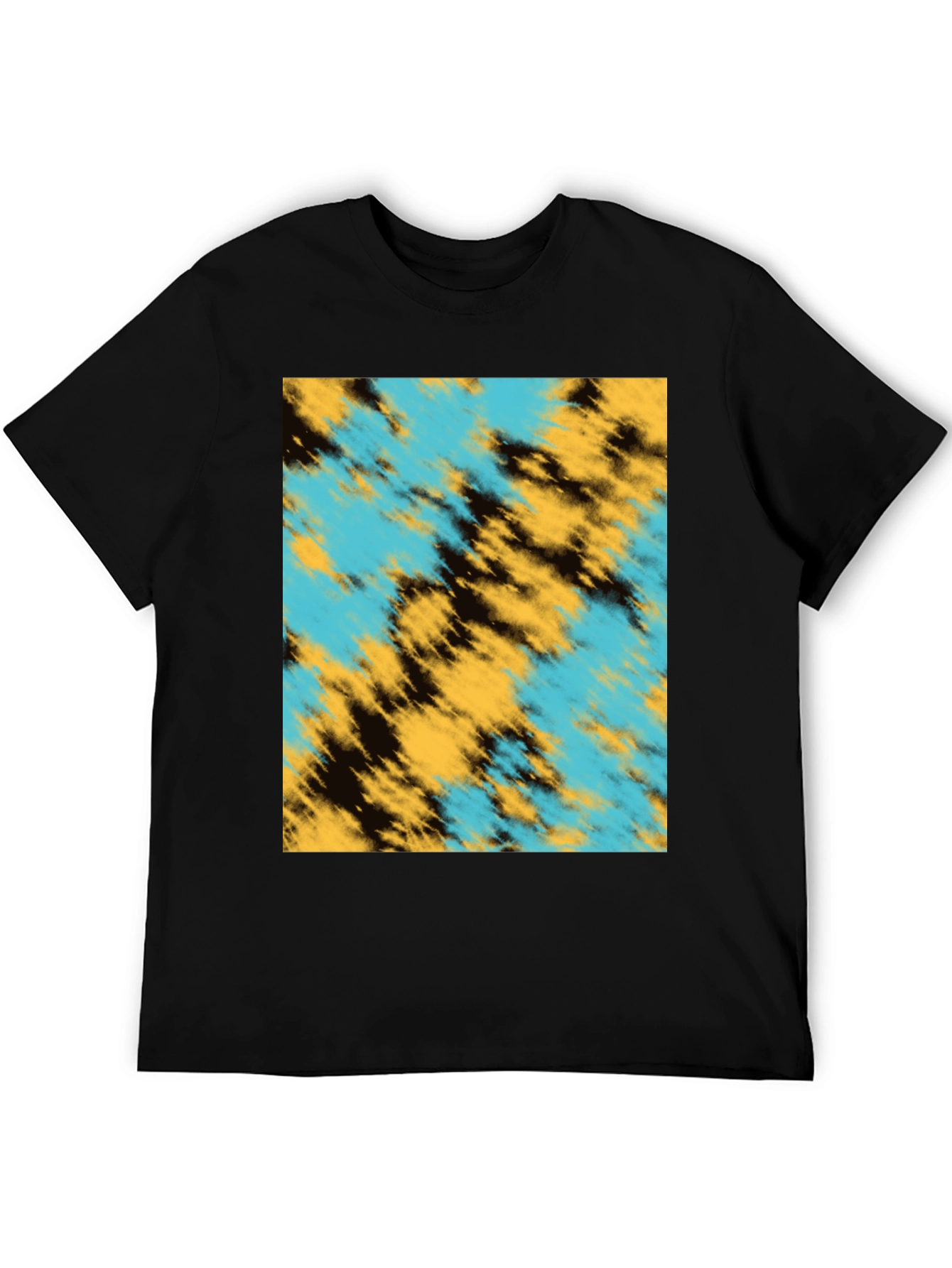 Abstract Pattern Black T-Shirt