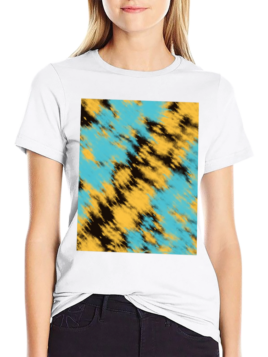 Abstract Pattern Black T-Shirt