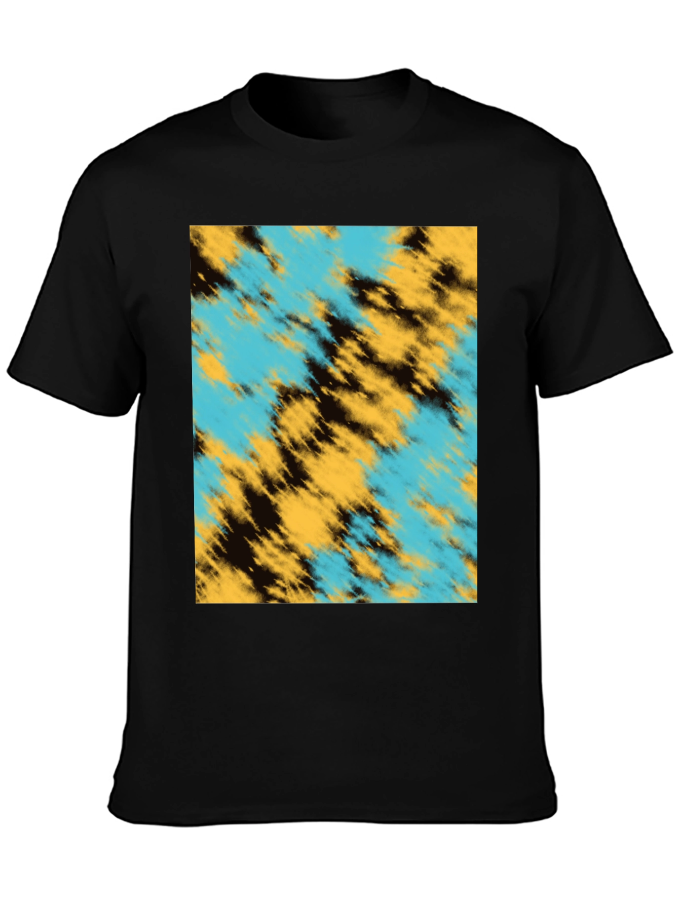 Abstract Pattern Black T-Shirt