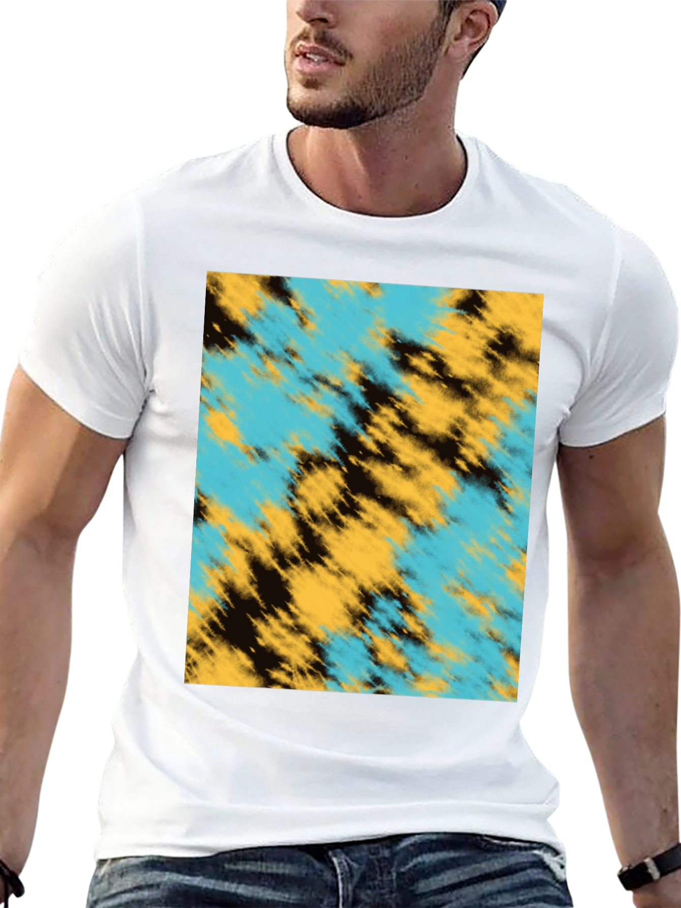 Abstract Pattern Black T-Shirt