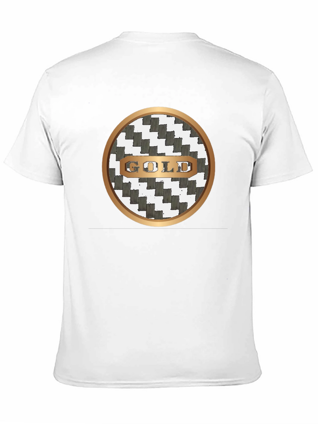 Gold Graphic Print Crew Neck T-Shirt