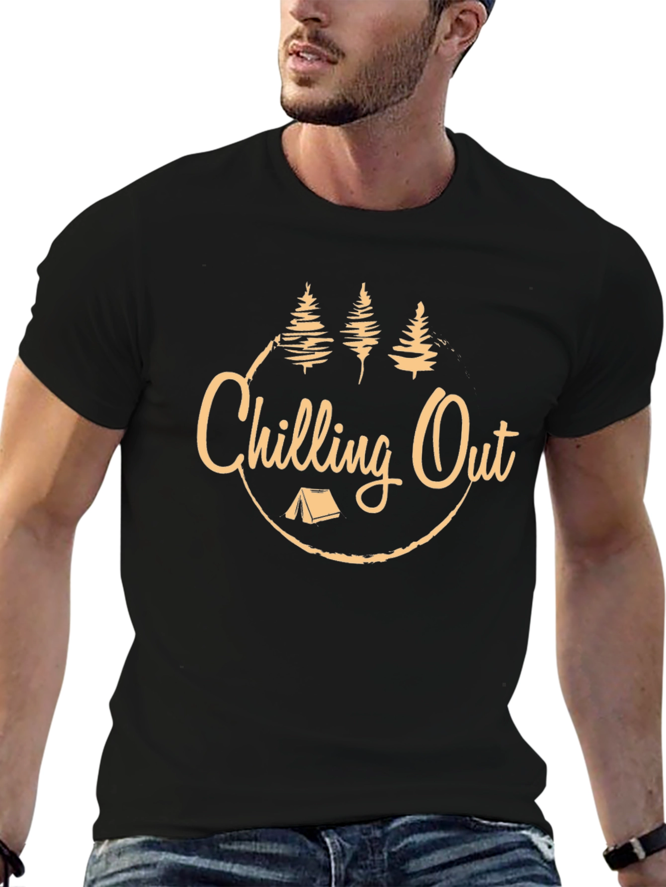 Chilling Out Camping Graphic T-Shirt