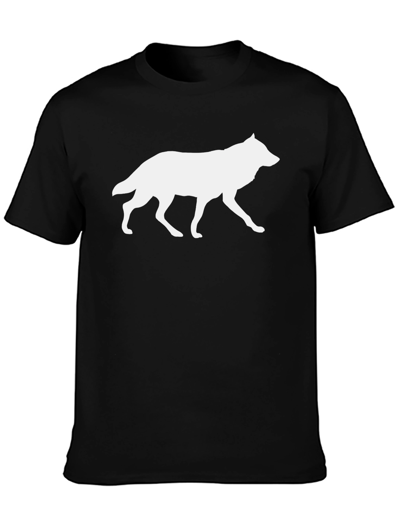 Wolf Silhouette Black Graphic Tee