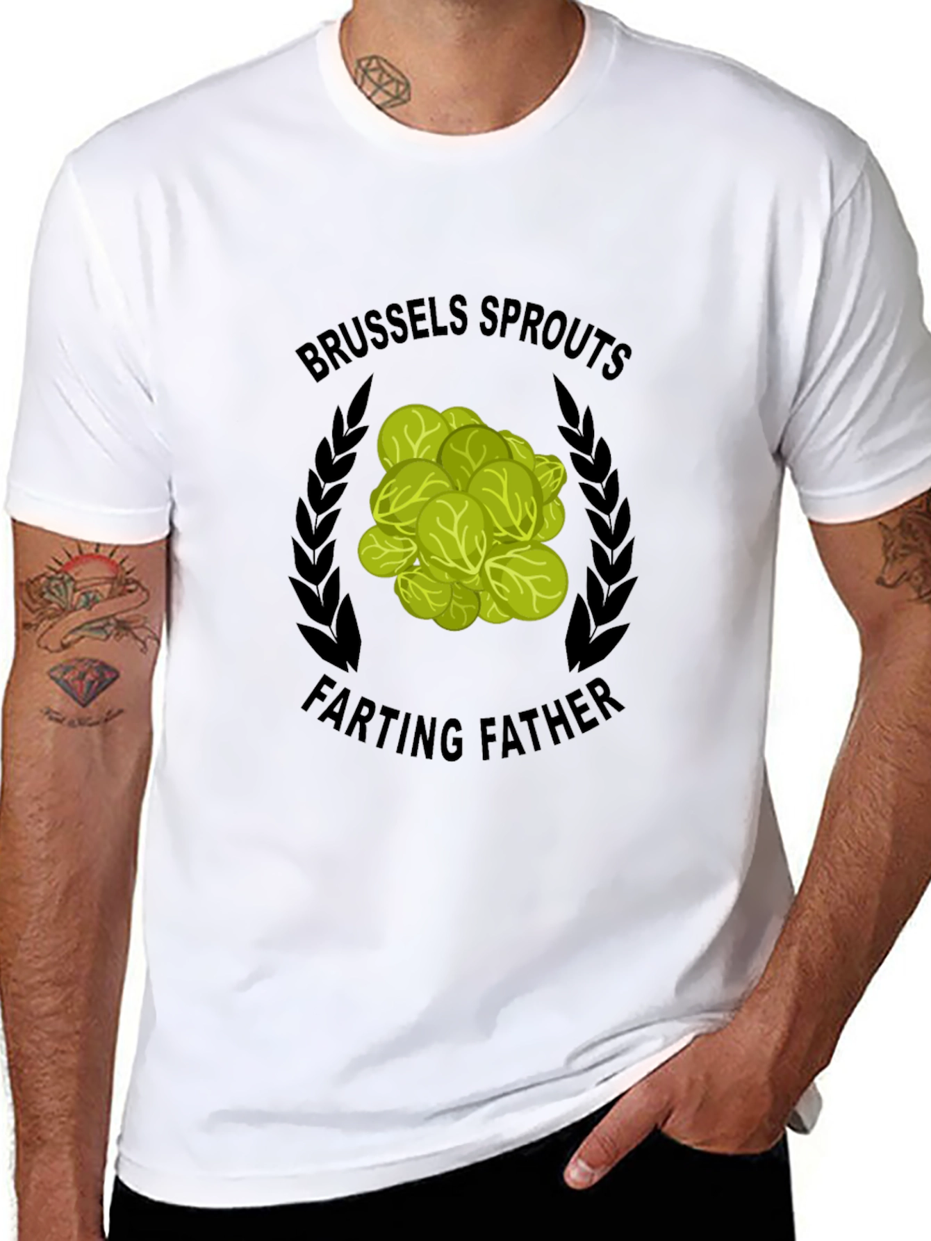 Brussels Sprouts Farting Father T-Shirt