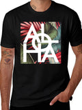 Aloha Graphic Print T-Shirt