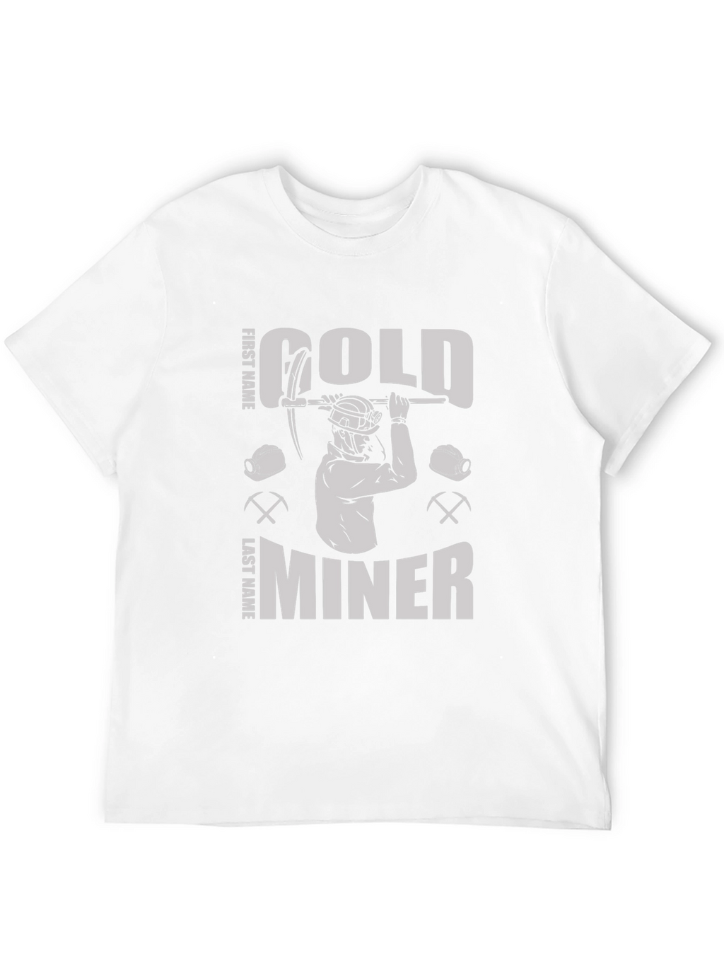 Gold Miner Graphic Tee - Black Cotton Blend T-Shirt