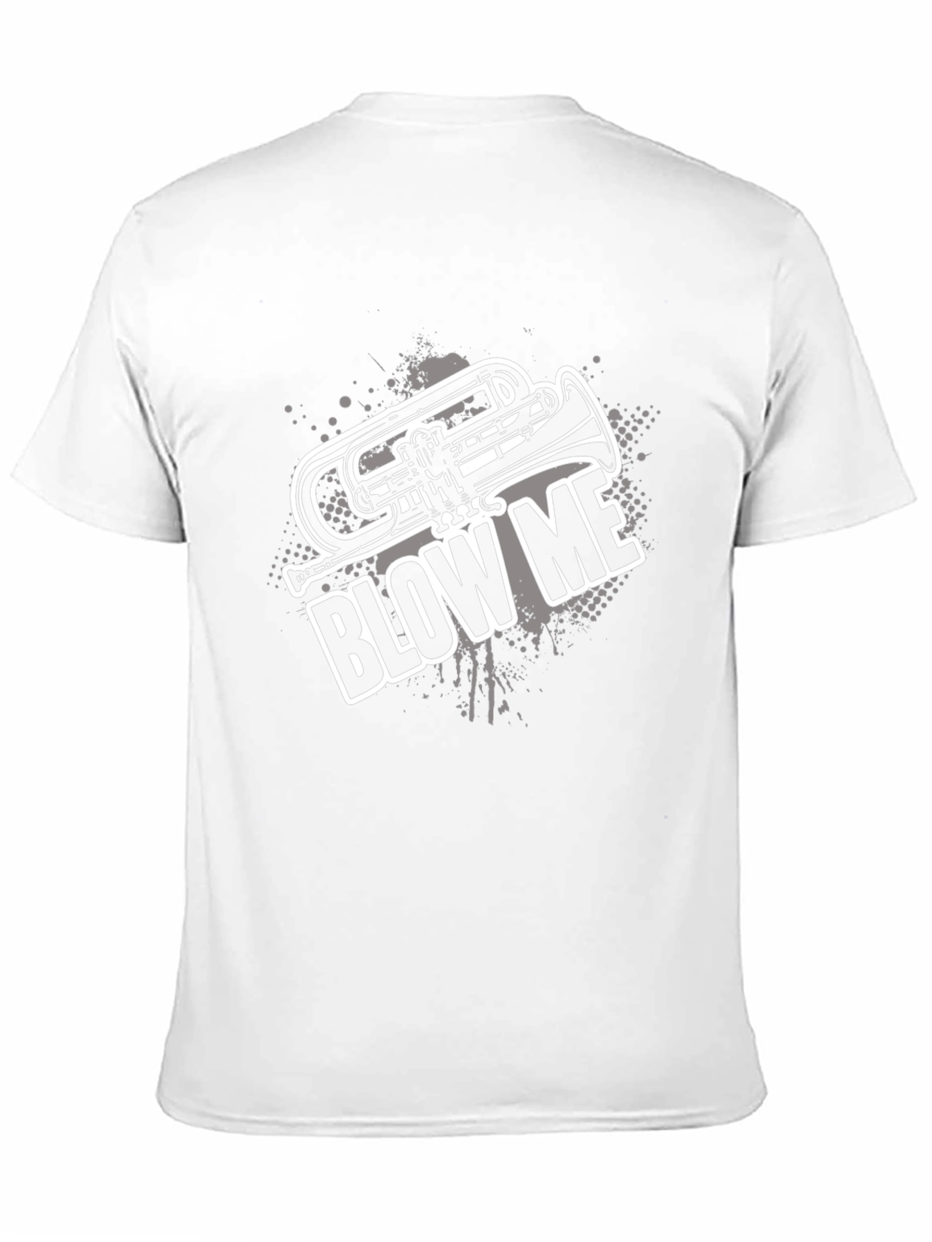 Black Blow Me Trombone Graphic T-Shirt