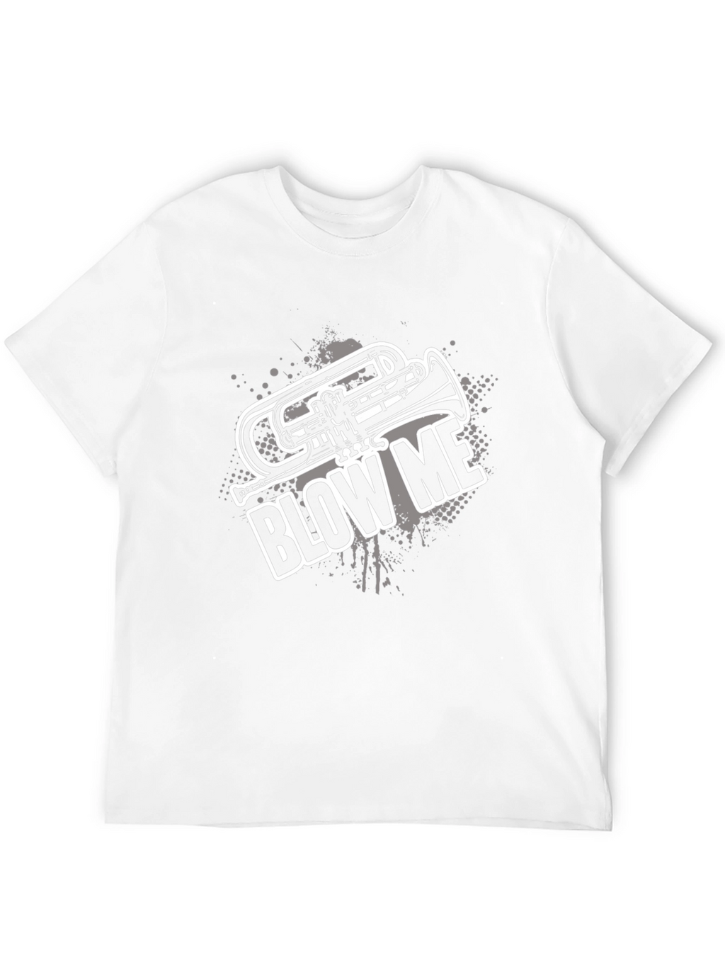 Black Blow Me Trombone Graphic T-Shirt