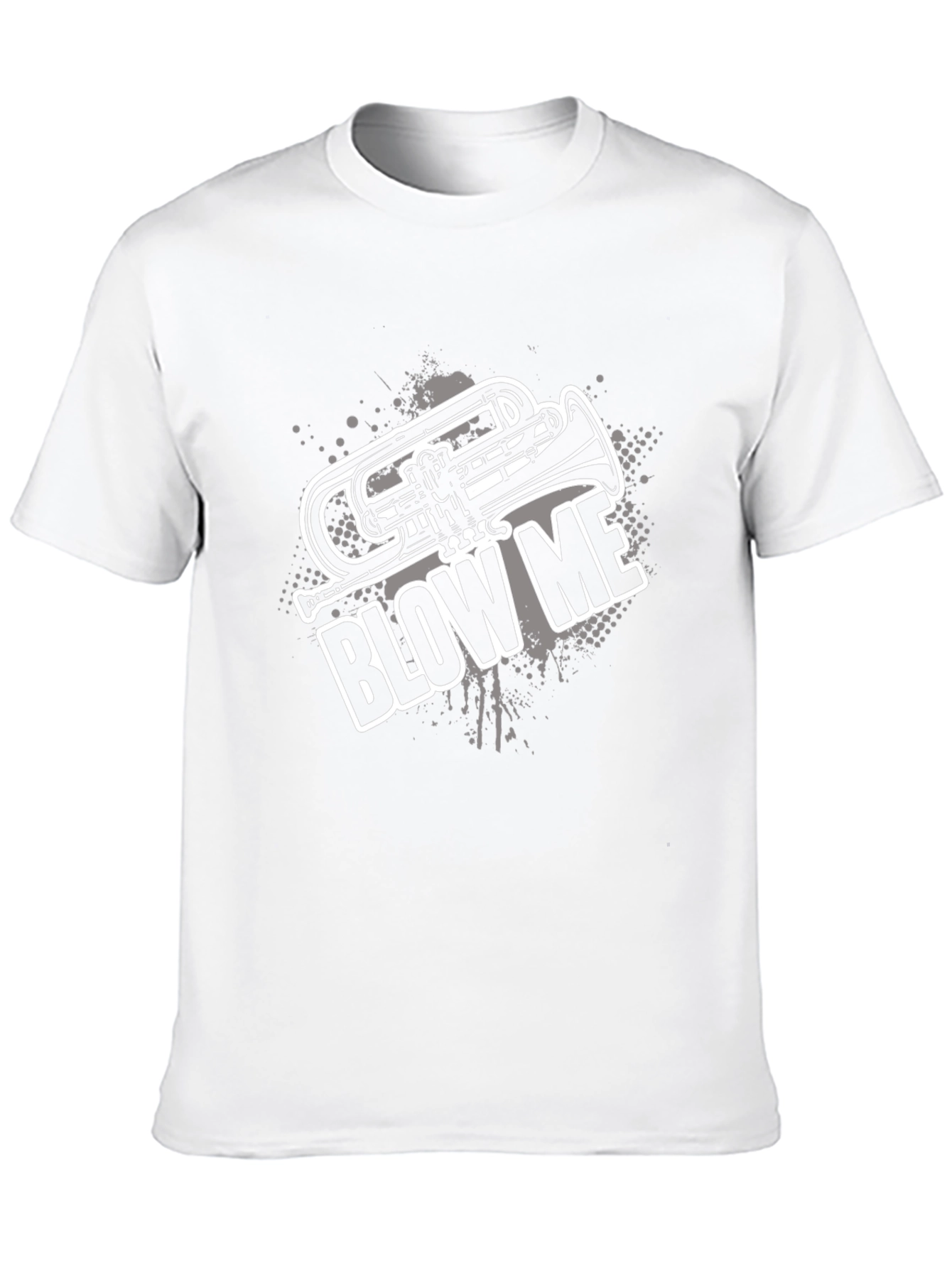 Black Blow Me Trombone Graphic T-Shirt