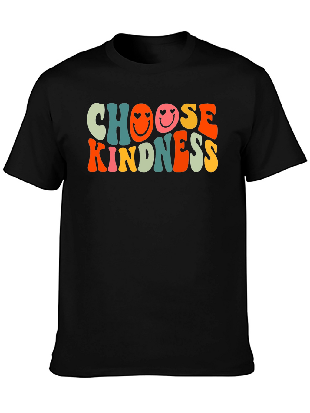 Choose Kindness Graphic Tee - Retro Smiley Face T-Shirt