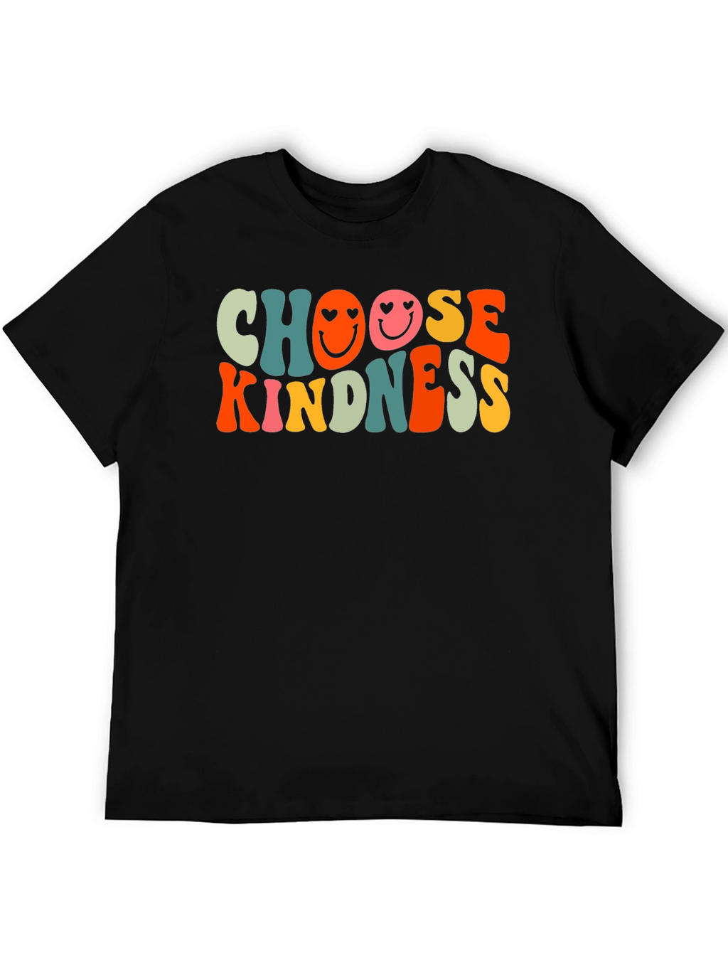 Choose Kindness Graphic Tee - Retro Smiley Face T-Shirt