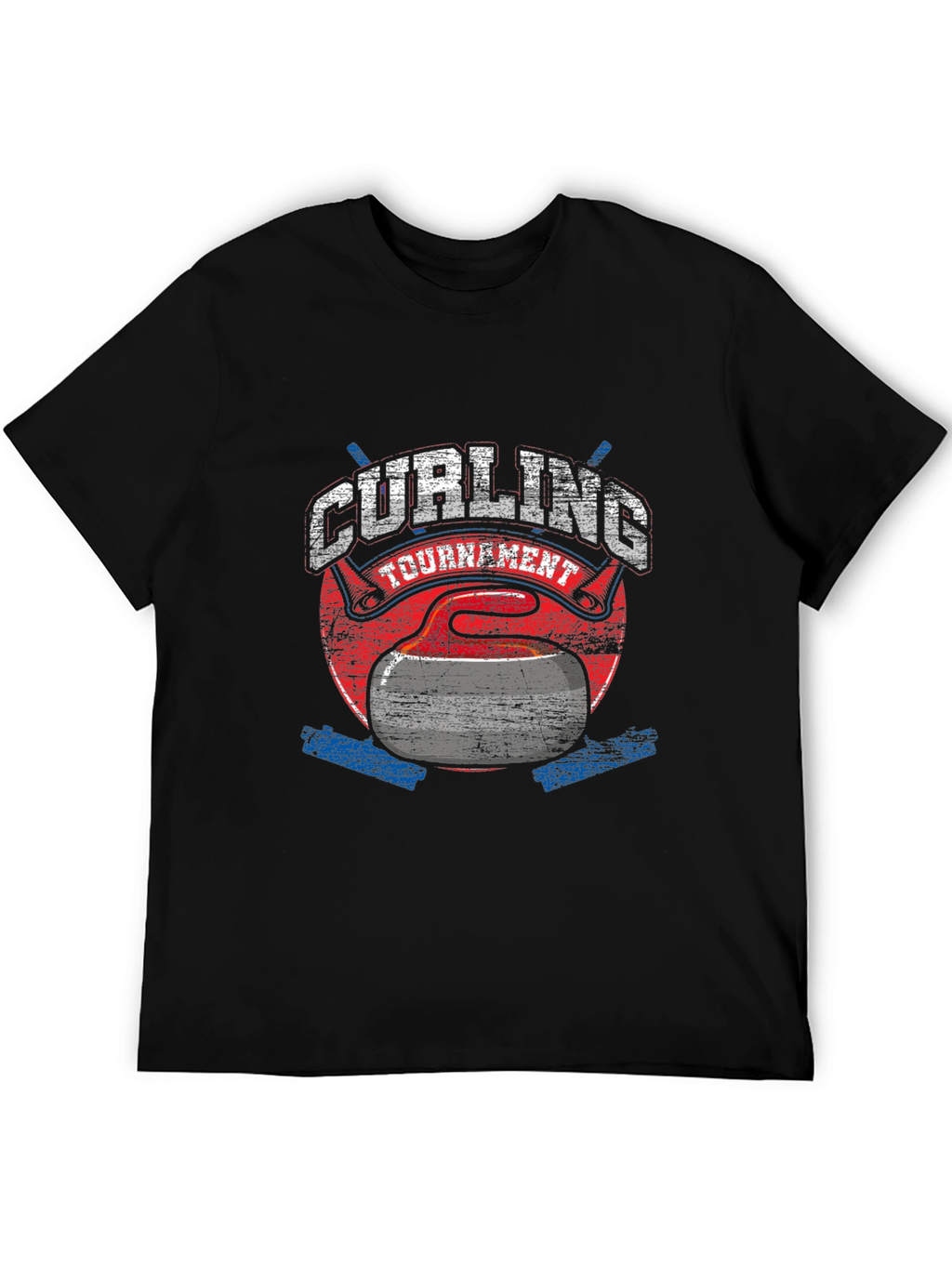Curling Tournament T-Shirt -  Distressed Style